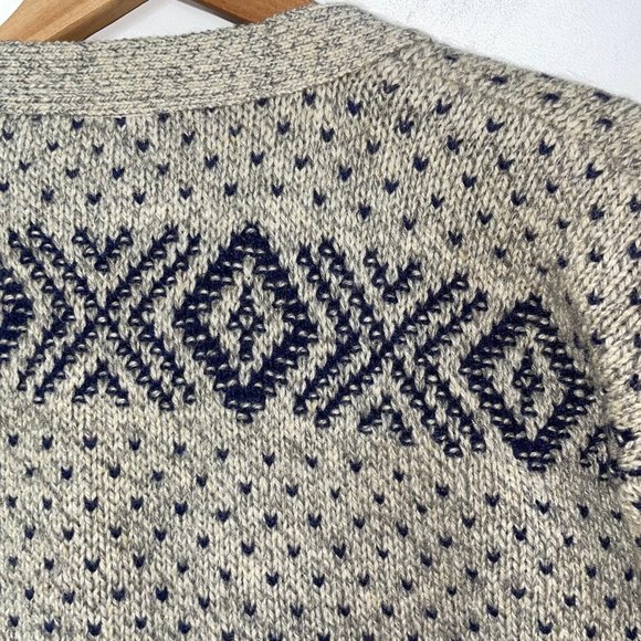 Vintage American Eagle Outfitters Cardigan Nordic Design Men’s Size L Wool Nylon - Picture 14 of 15